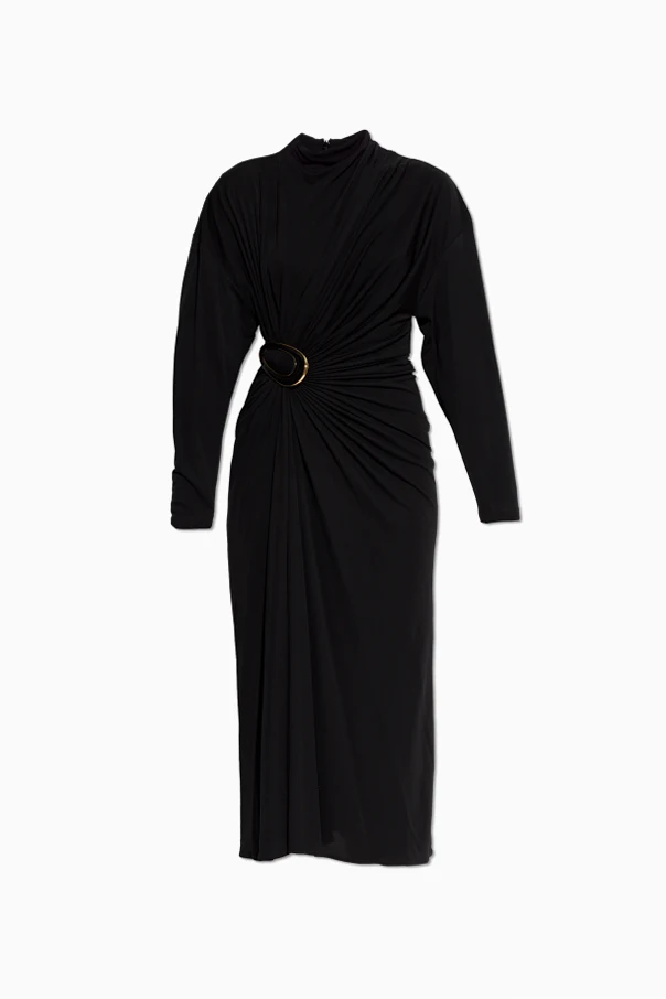 SCHWARZ Kleid mit Drapierung