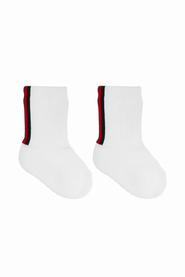 WEISS Socken mit ‘Web’-Streifenmotiv