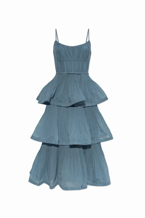BLAU Kleid „Pleated Tiered“