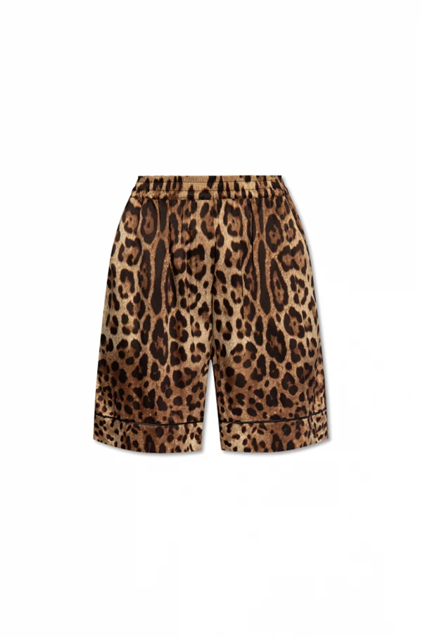 BRAUN Shorts with animal motif