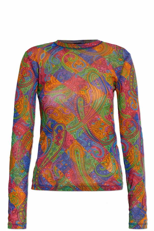 MEHRFARBIG Gemusterter Turtleneck-Top