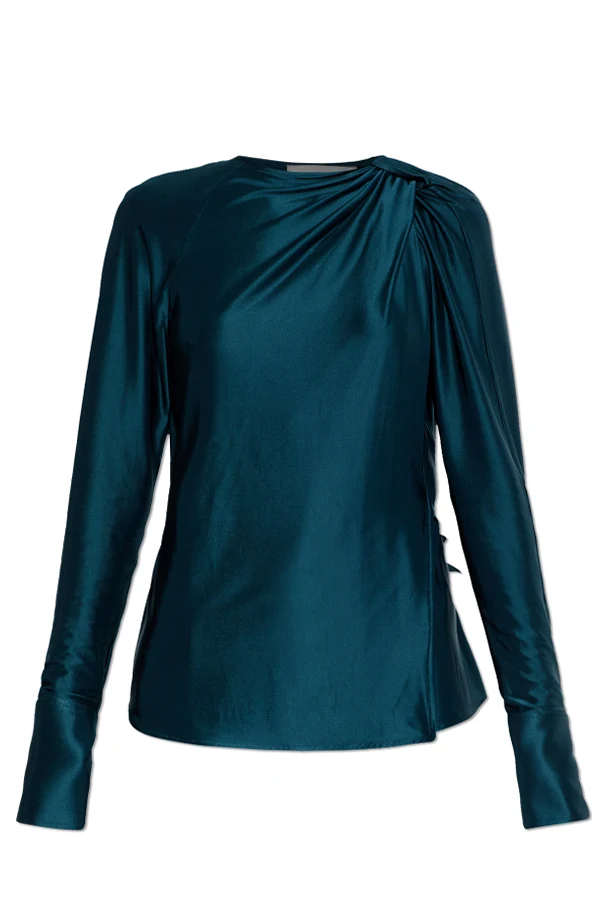 MARINEBLAU Top mit Bindung