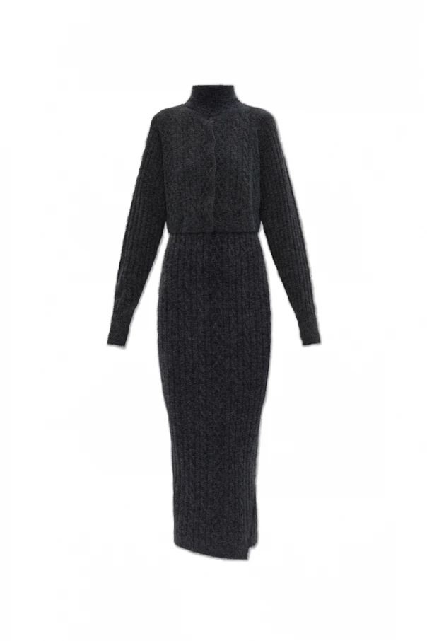 GREY Dress with "Sabine" cardigan