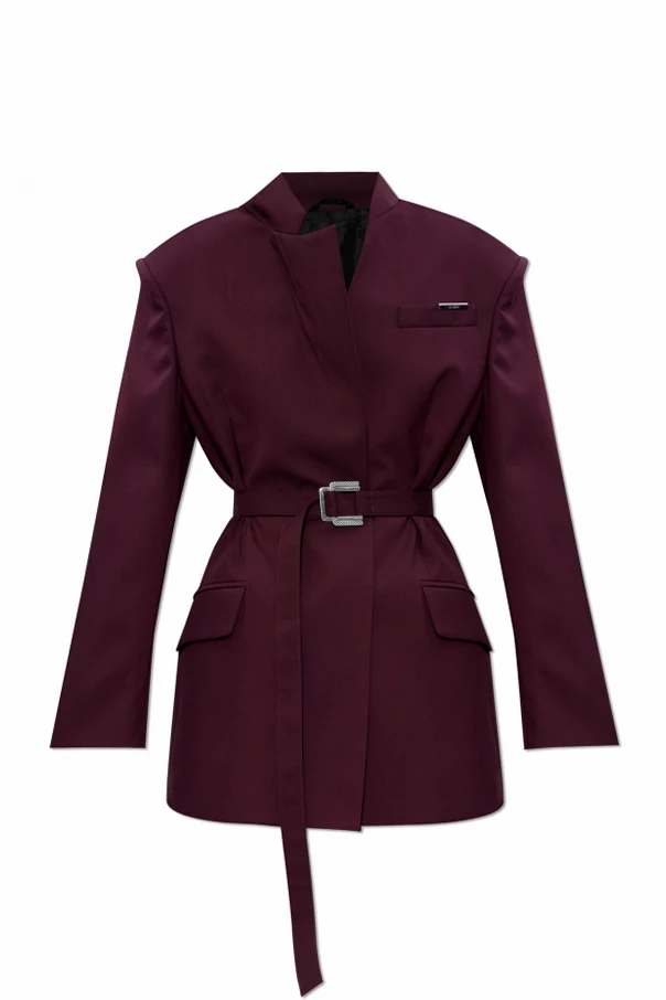 BURGUNDER Blazer mit Wollbesatz