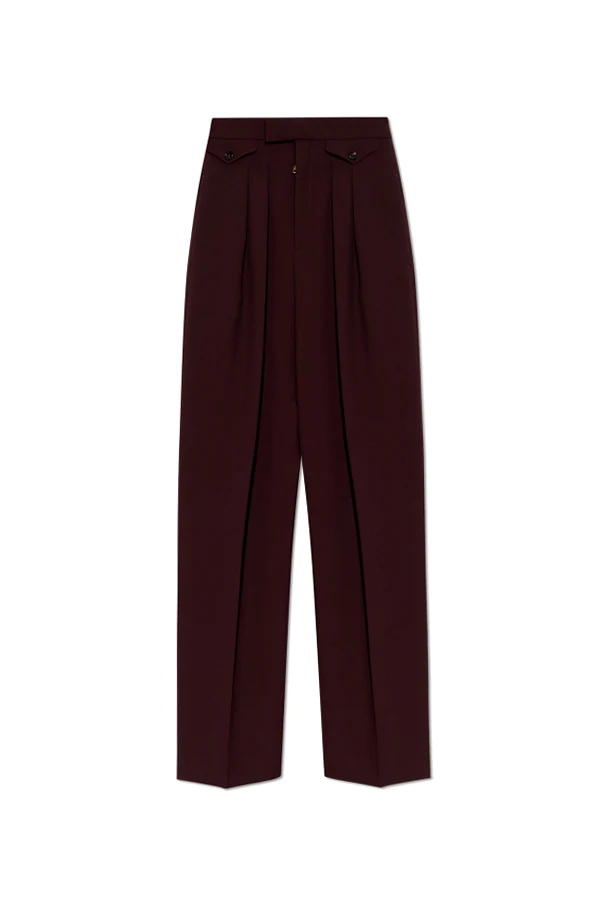 BURGUNDER Hose mit Falten