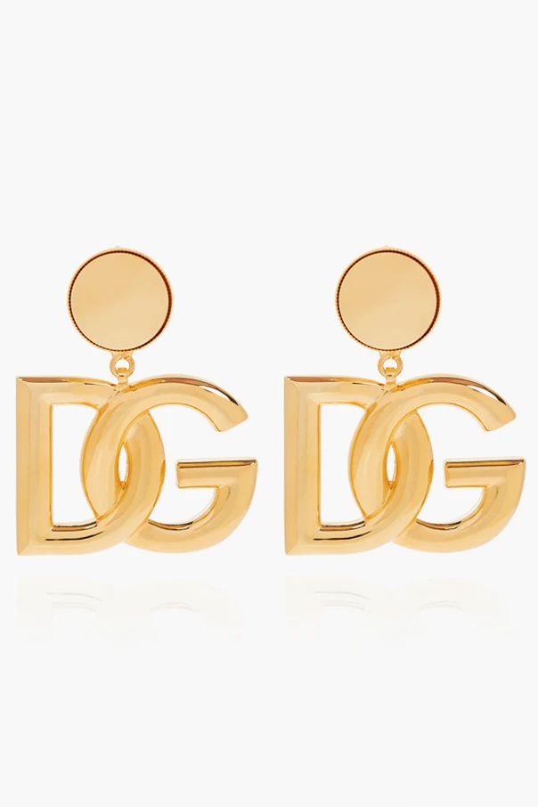 GOLD Logo-shaped clip-on earrings