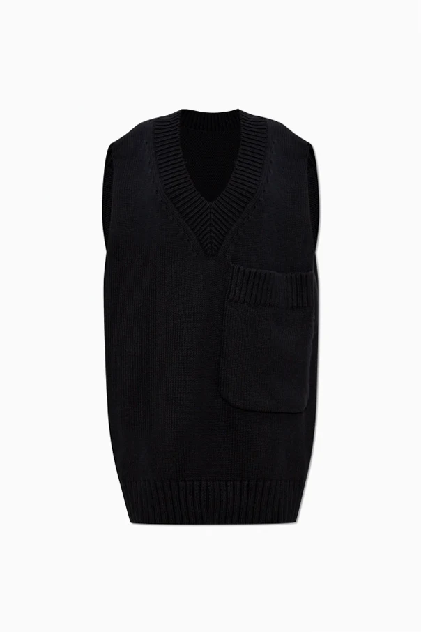 SCHWARZ Oversize-Weste