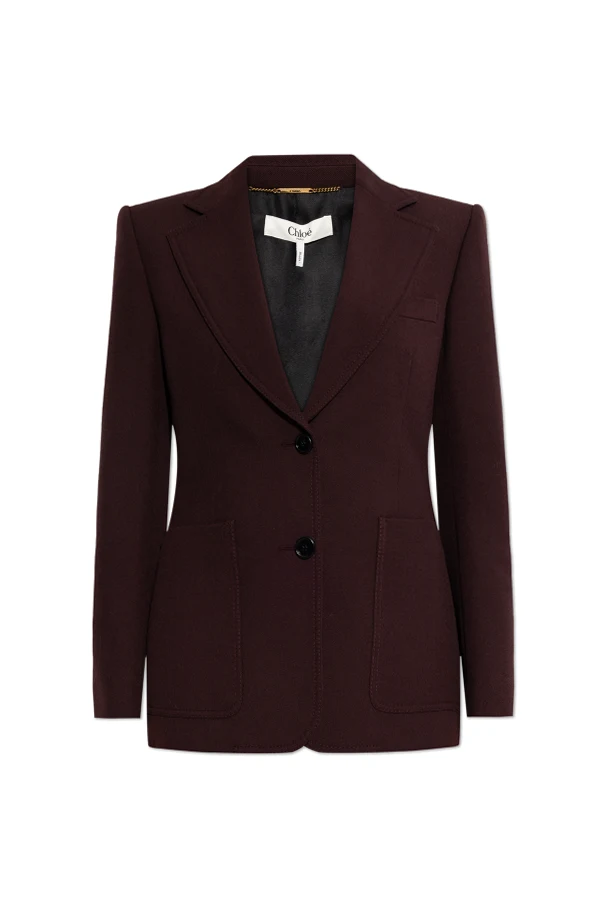 BURGUNDER Sakko mit Schulterpolstern