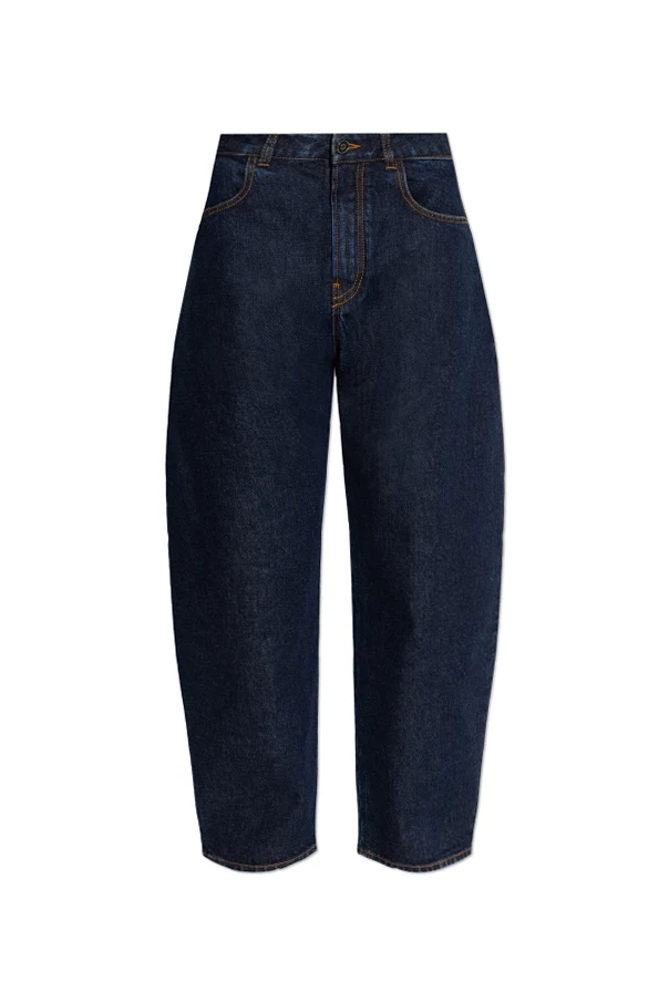 MARINEBLAU Jeans mit lockerem Schnitt