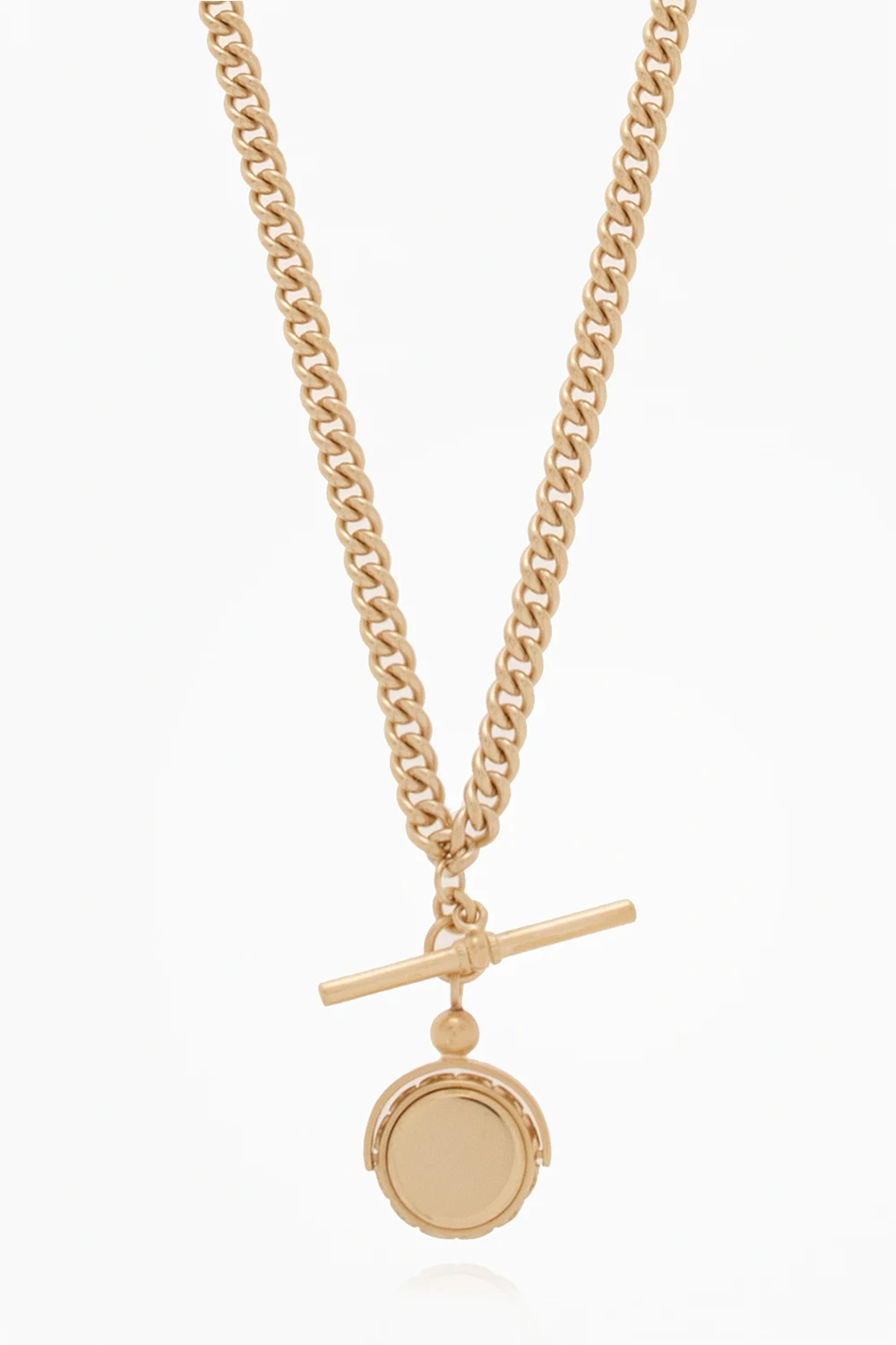 Brass earring with pendant