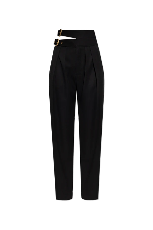 SCHWARZ Hose mit Abnähern