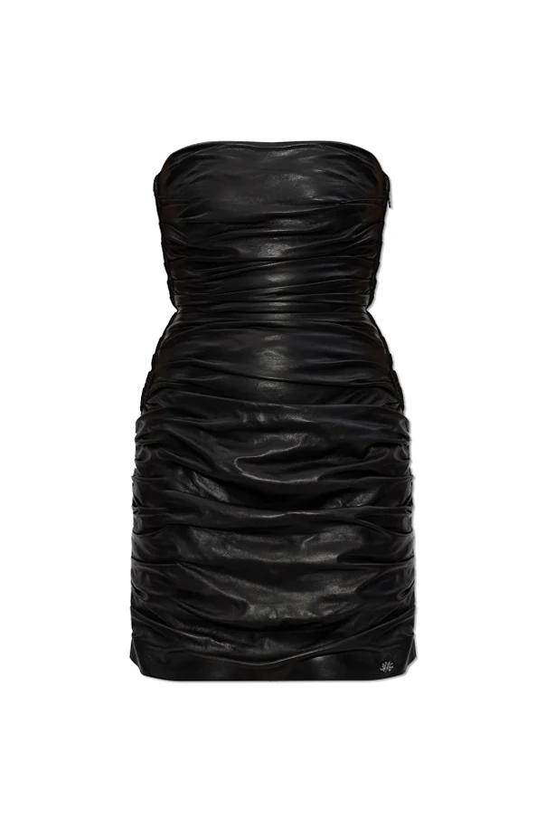 SCHWARZ Lederkleid