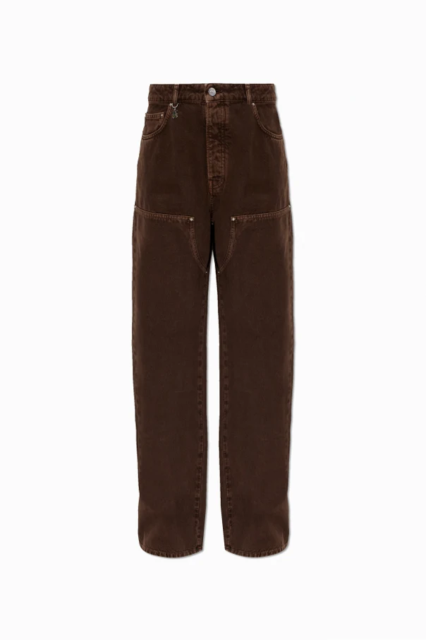 beige Wide-leg jeans