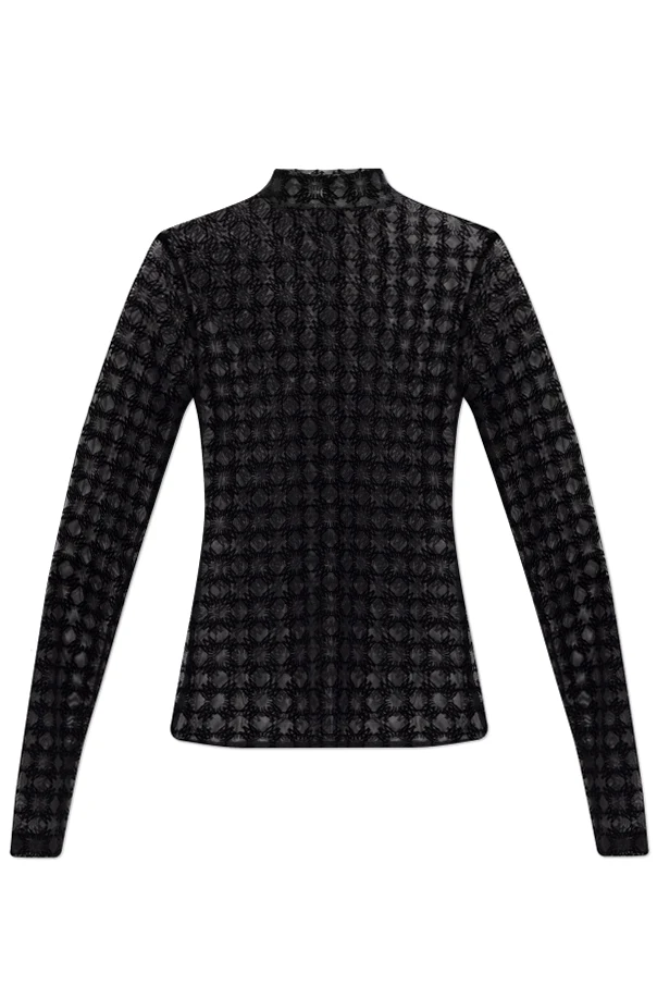 SCHWARZ Transparenter Top