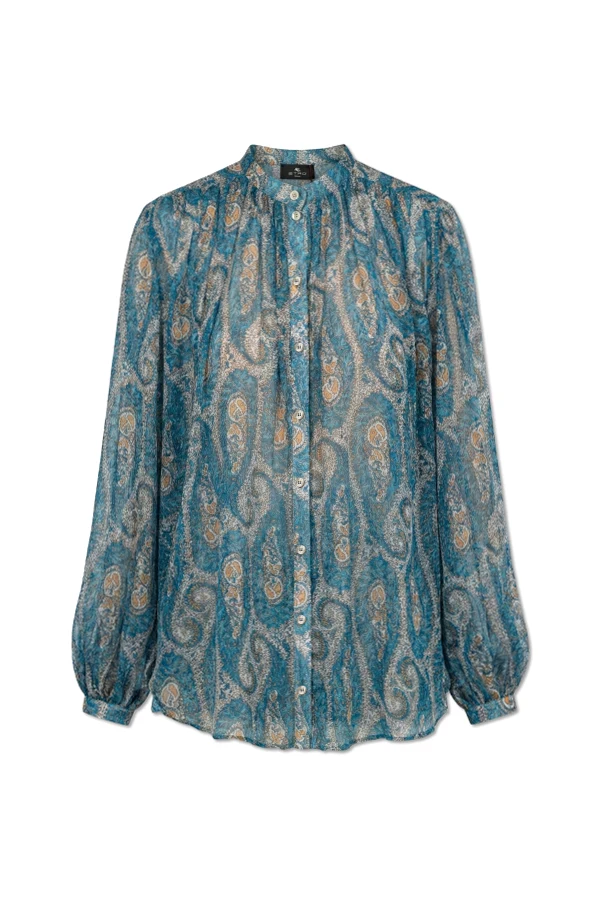 BLAU Seidenhemd