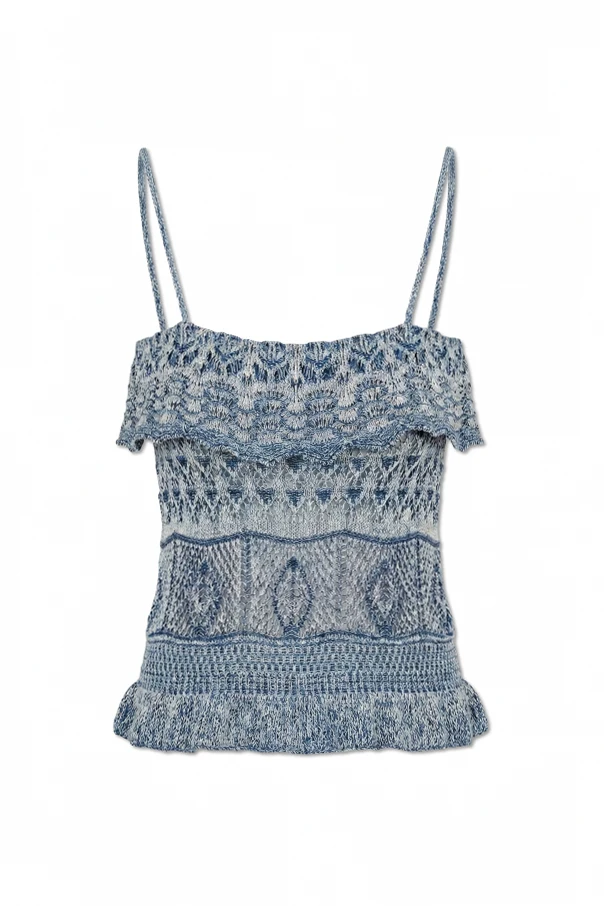 BLAU Top mit Trägern
