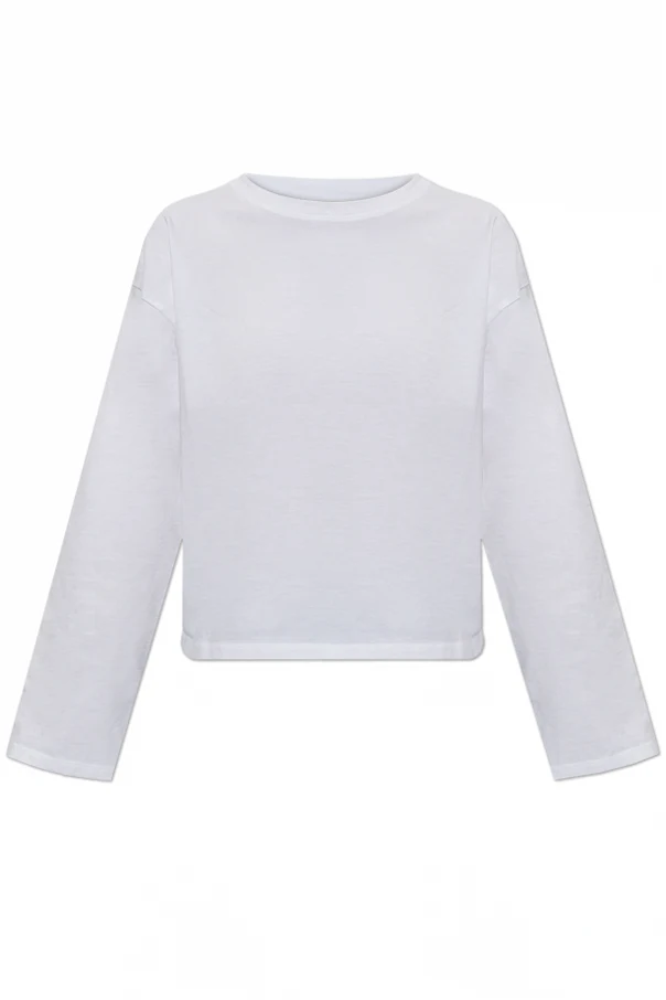 BIAŁY  Top z długimi rękawami