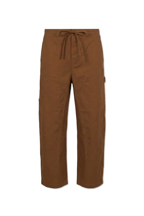 BRĄZOWY Spodnie o luźnym kroju