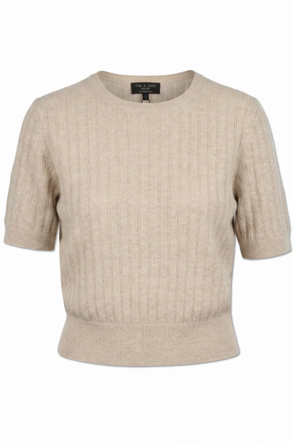 beżowy Kaszmirowy top