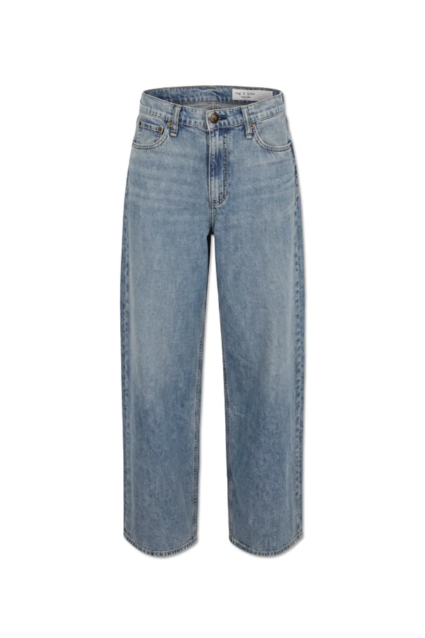 NIEBIESKI Jeansy z szerokimi nogawkami