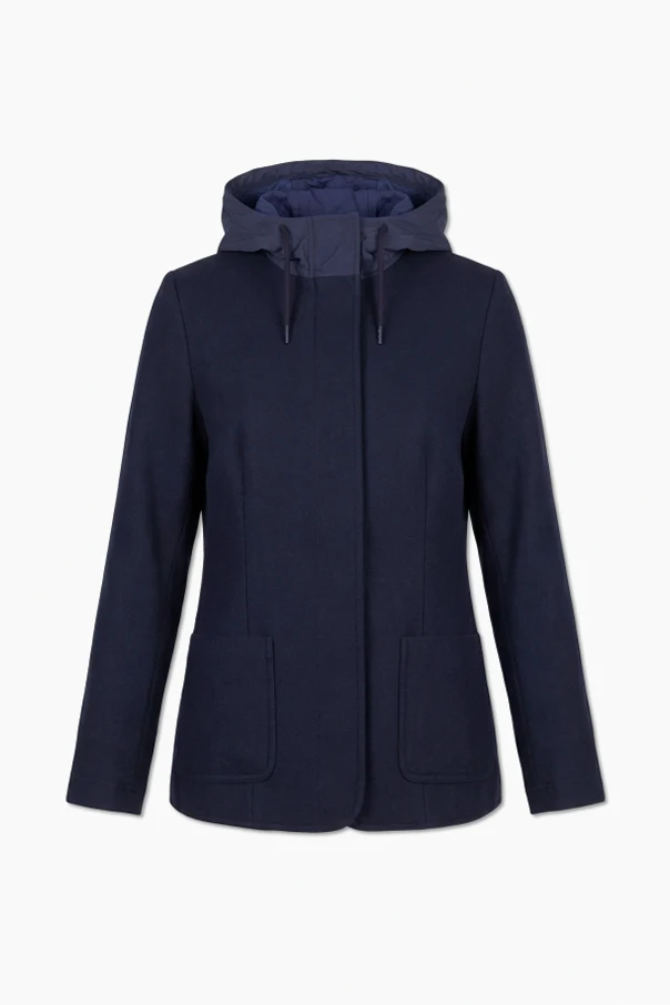 GRANATOWY Kurtka z podpinką