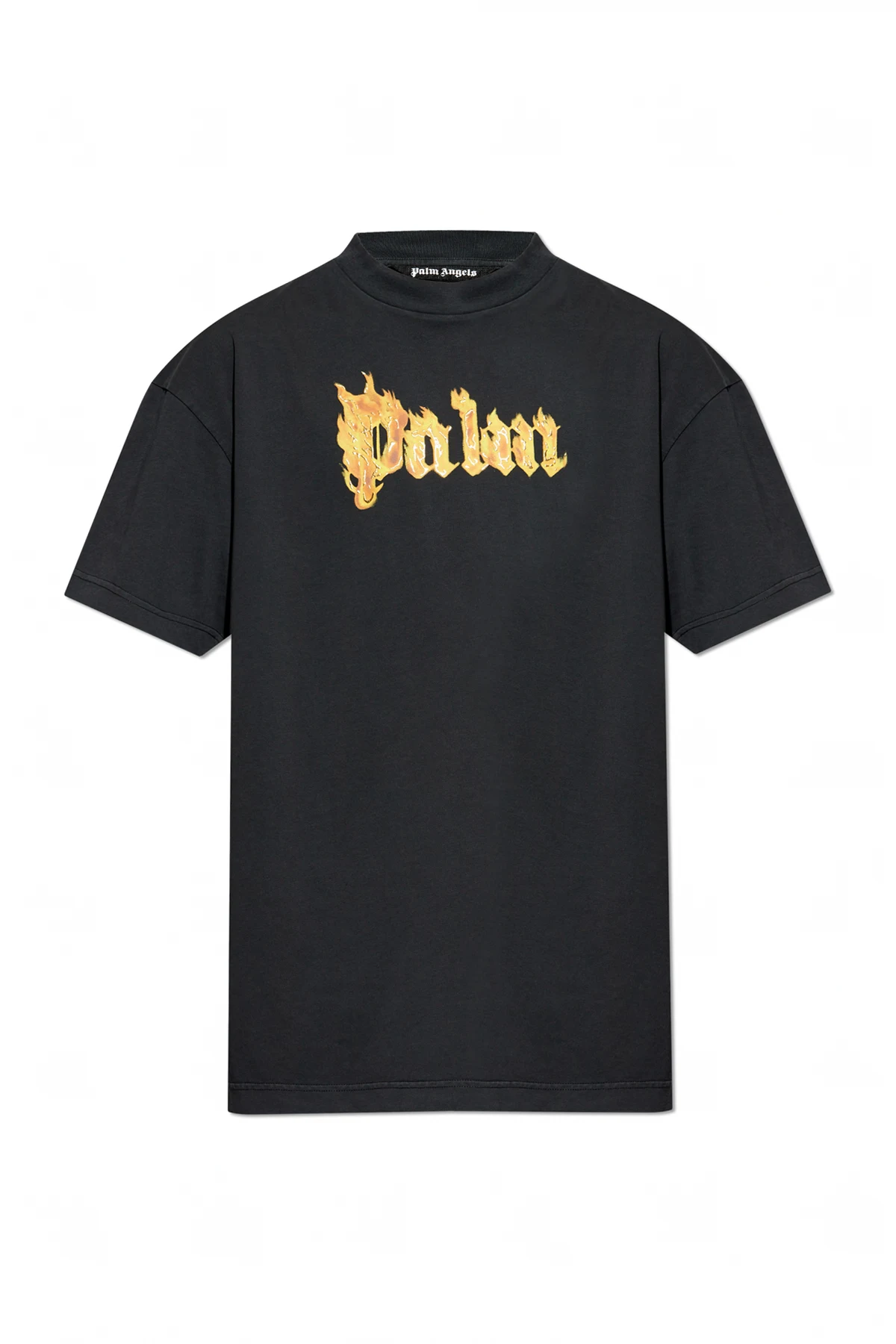 BLACK T-shirt with printed logo