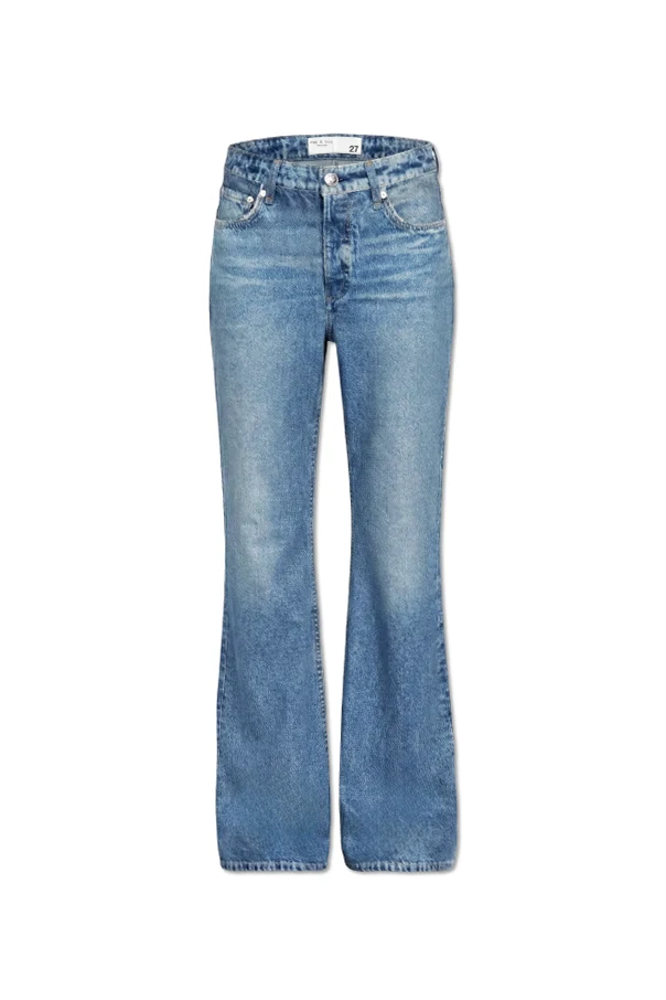 NIEBIESKI Spodnie z rozszerzanymi nogawkami