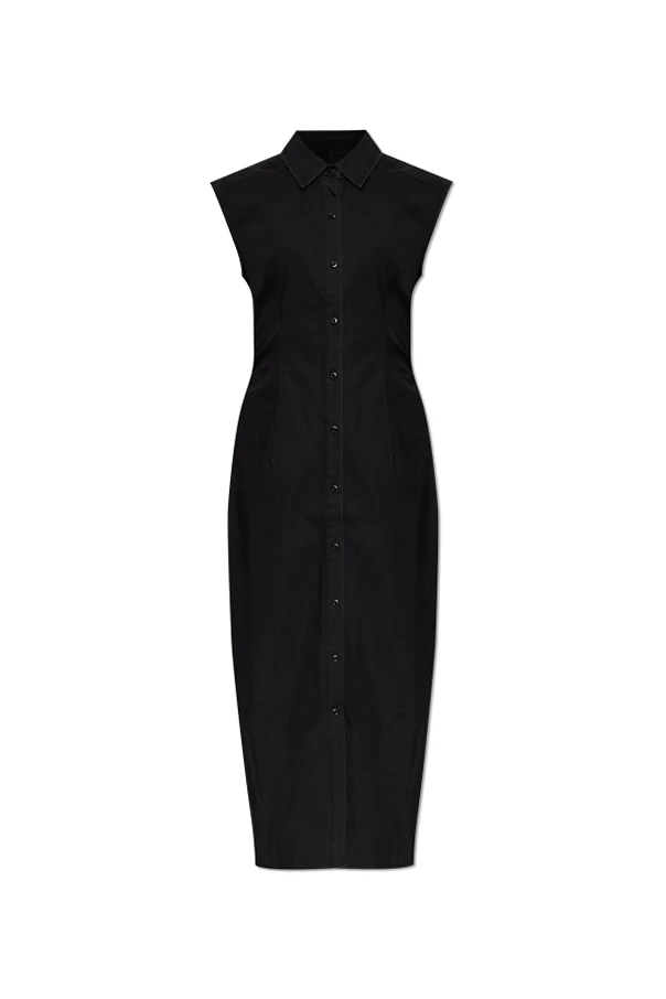 CZARNY Jeansowa sukienka bez rękawów