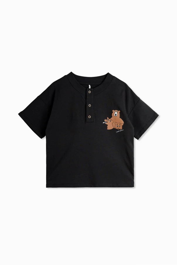BLACK Polo with print