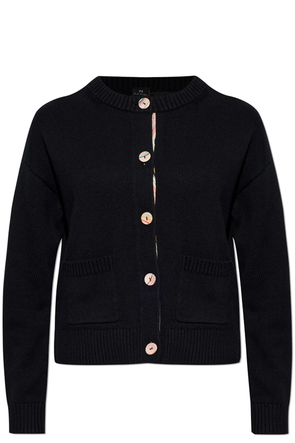 SCHWARZ Strickjacke mit Taschen