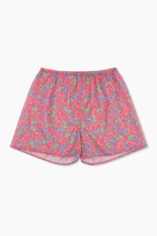 PINK Floral motif shorts