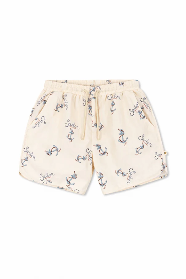 cream Swim shorts