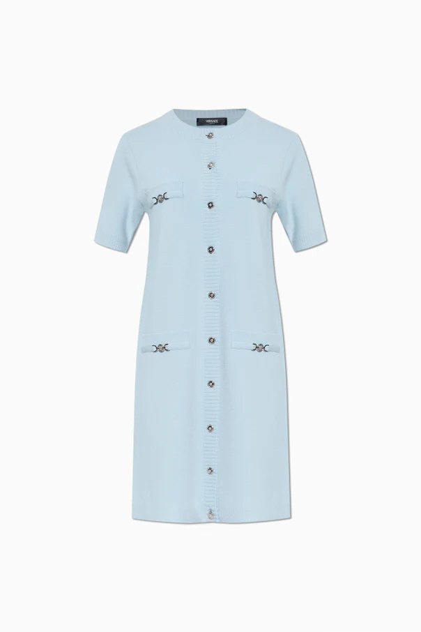 HELLBLAU Kleid mit dekorativen Taschen