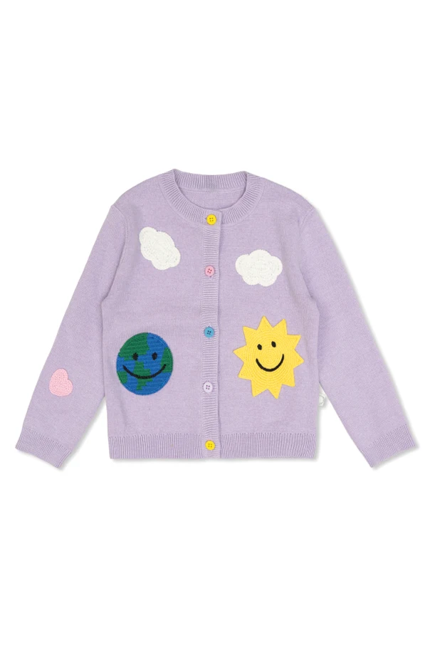 PURPLE Cardigan with patches