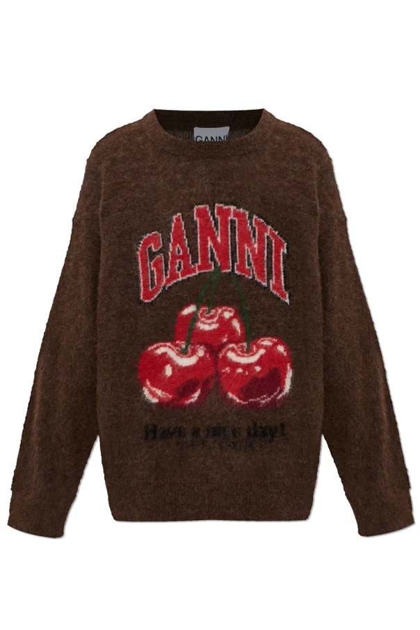 BRAUN Oversize-Pullover mit Logo