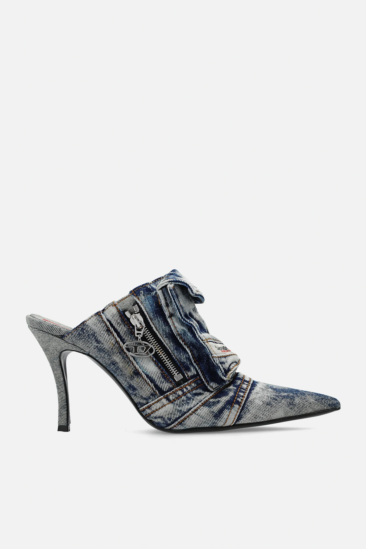 ‘D-VENUS POCKET’ heeled slides