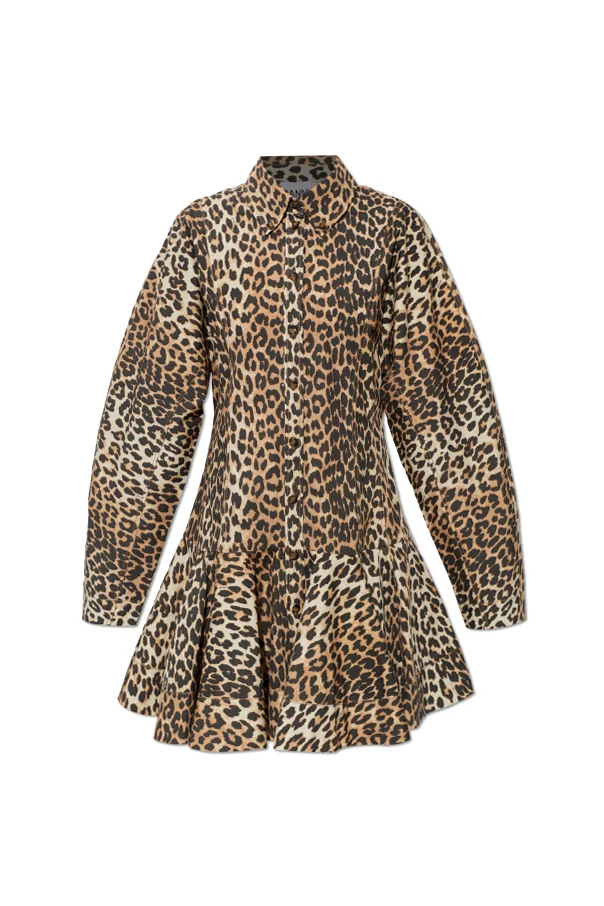 BRAUN Kleid mit Animal-Print