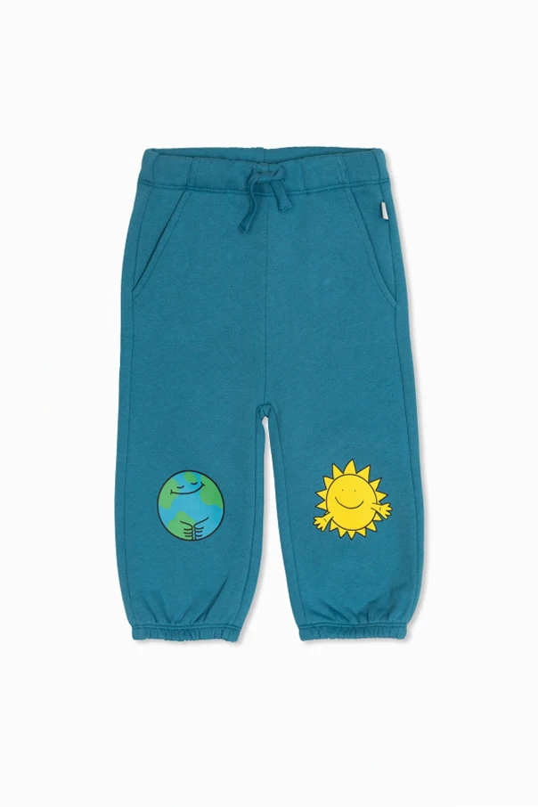 BLUE Printed trousers