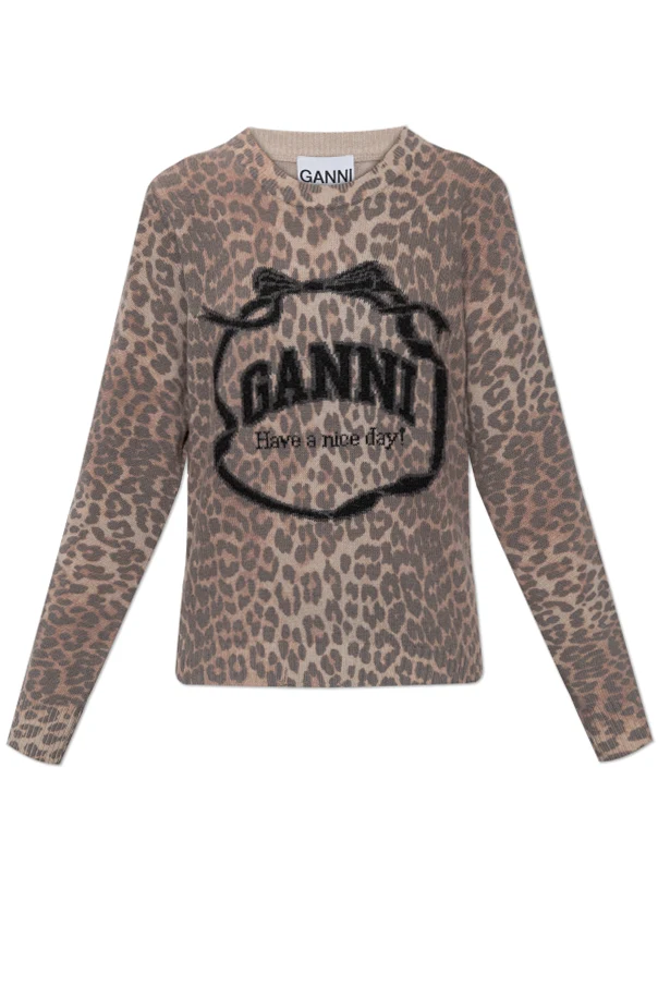BRAUN Pullover mit Animal-Print