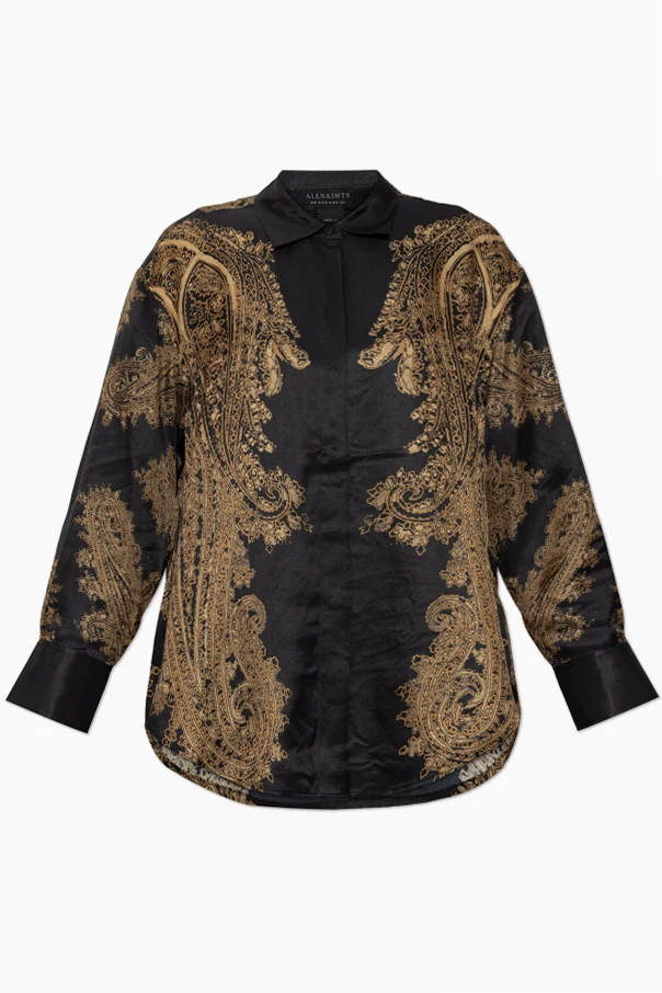 BLACK Satin shirt ‘Bernie’
