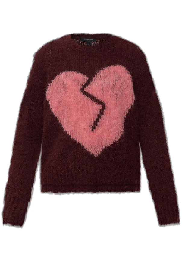 BURGUNDY Wool sweater ‘Luvheart’