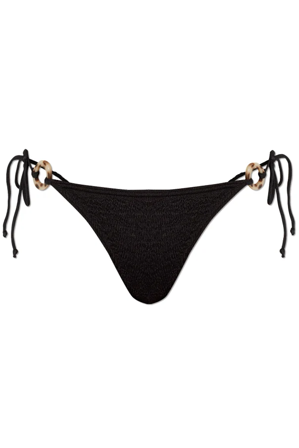 CZARNY Dół od kostiumu kąpielowego `Ring Tie Side Vista`
