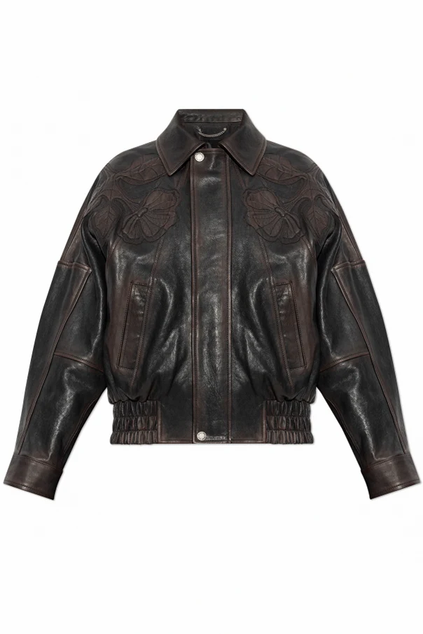 BROWN Decorative jacket with a vintage effect