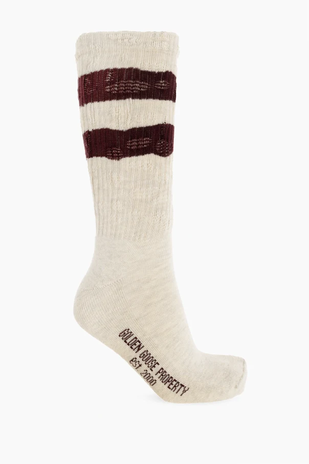 beige Cotton socks