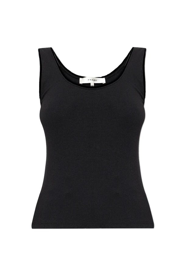 CZARNY Top na ramiączkach