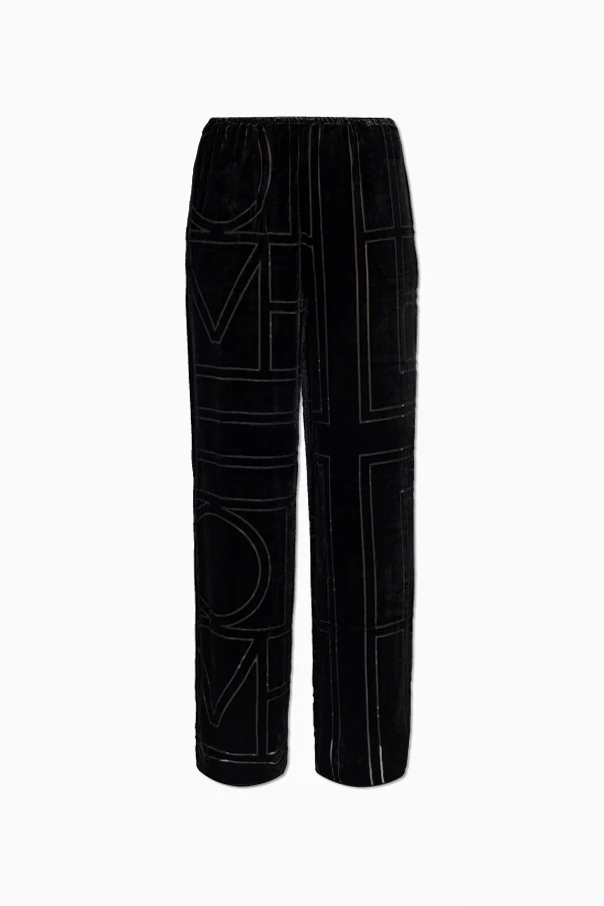 BLACK Velvet straight-leg pants