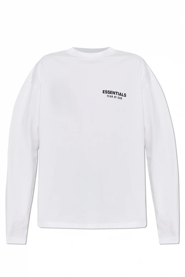 WEISS Baumwoll-T-Shirt mit langen Ärmeln