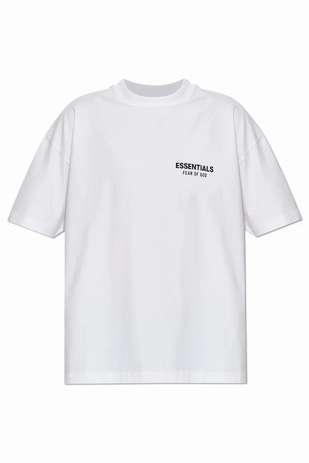 WEISS Baumwoll-T-Shirt mit Logo