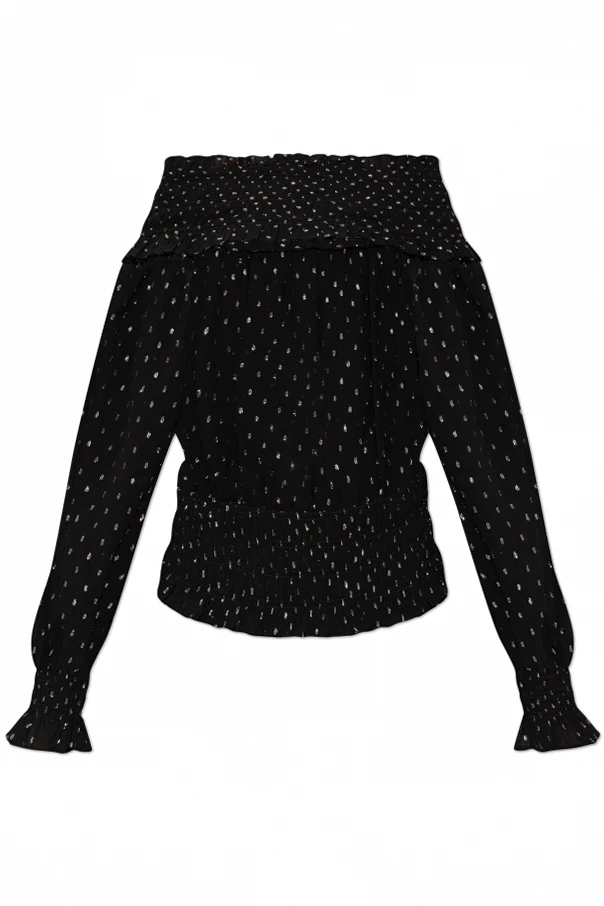 BLACK Turtleneck top with lurex thread