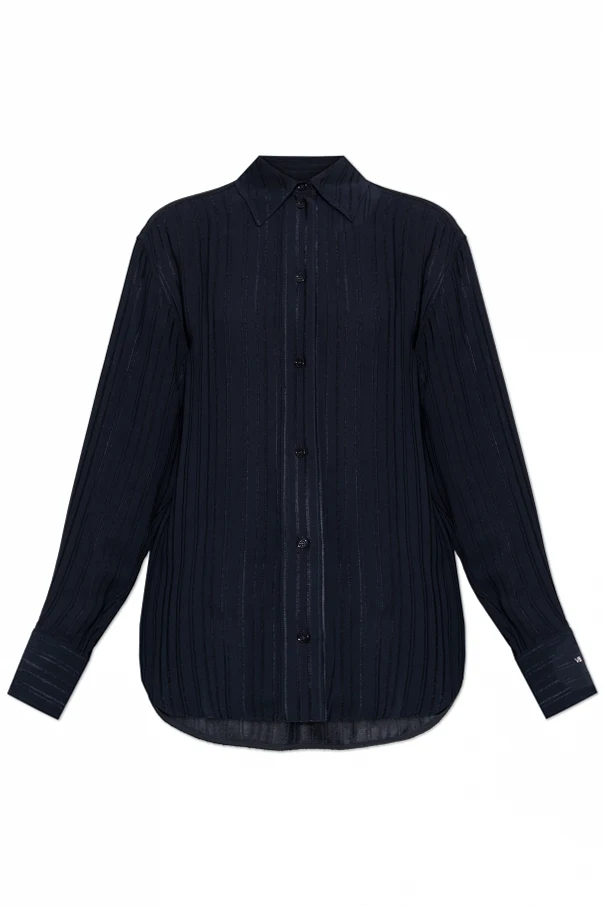 MARINEBLAU Hemd mit Streifenmuster